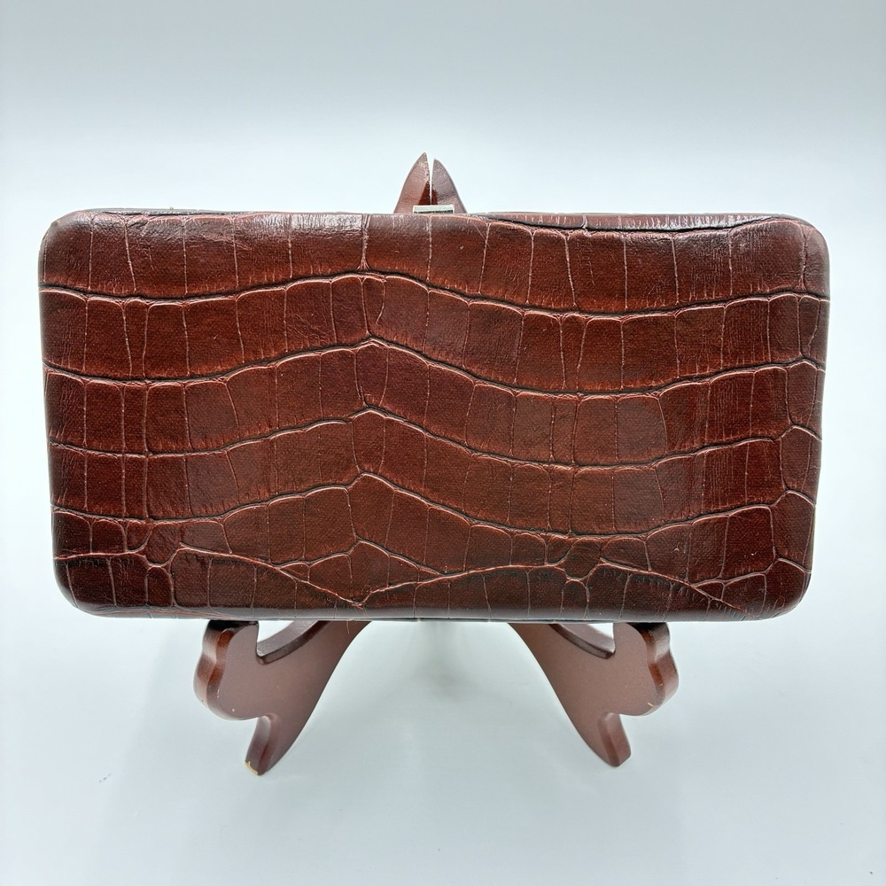 Dark Brown Long Wallet Multi-Card Wallet For Purse Gift